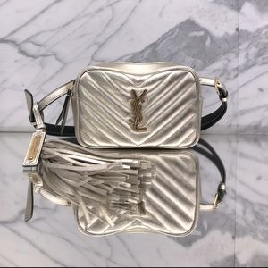 YSL Lou Metallic Leather Belt-bag